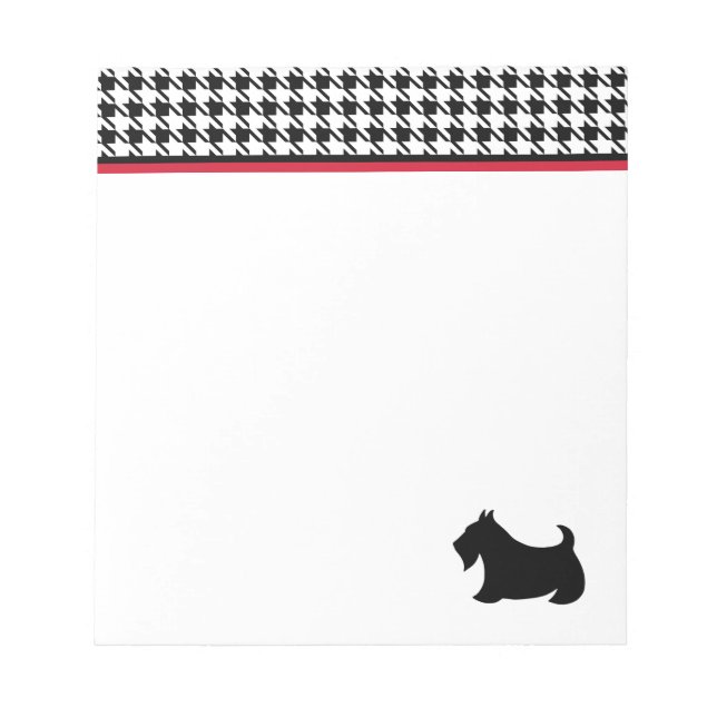 Retro Scottish Terrier Office School Anteckningsbl Anteckningsblock (Framsida)