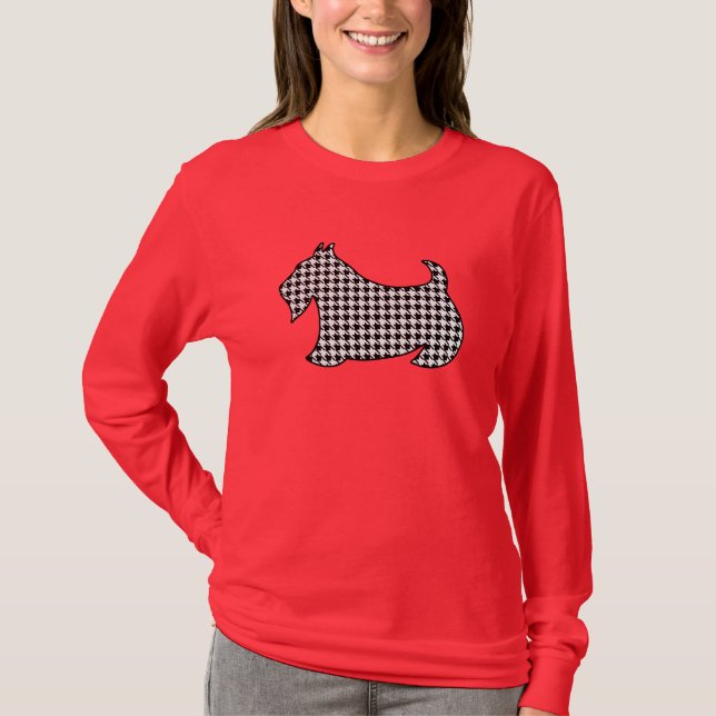 Retro Scottish Terrier Scotty Hund T-Shirt Gift (Framsida)