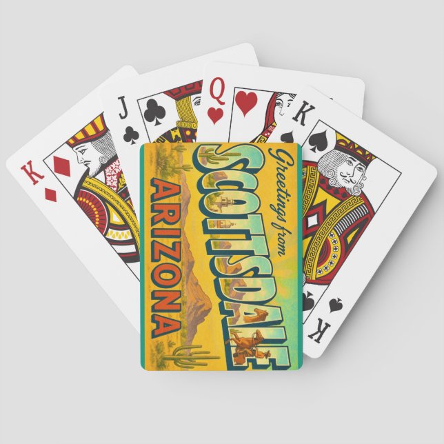 Retro Scottsdale Arizona Playing Cards Casinokort (Baksidan)