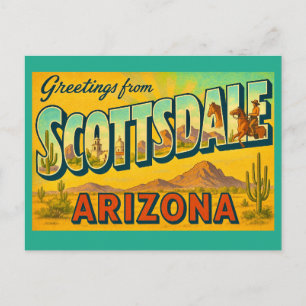 Retro Scottsdale Arizona vykort