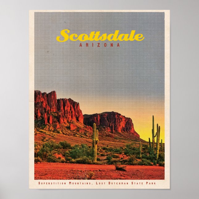 Retro Scottsdale Desert Poster (Framsidan)