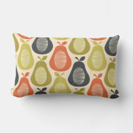 Retro Scribble Pears Mönster Lumbarkudde