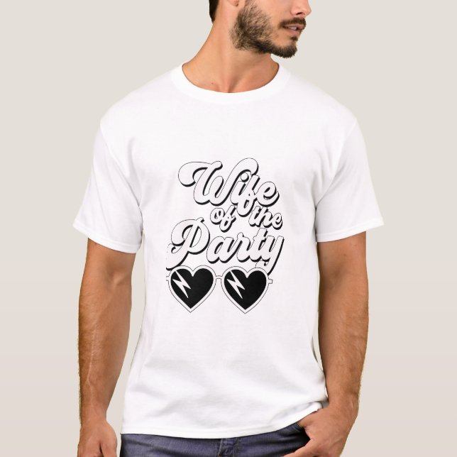 Retro Script Brudens Flicka Till Festen Möhippa T Shirt (Framsida)