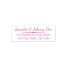 Retro Script Cute Anpassningsbar eller Adress Frim Självfärgande Stämpel