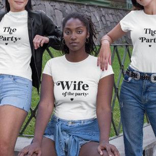 Retro Script Heart Brud på festen Henparty T Shirt