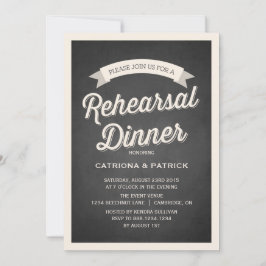 Retro Script Rustic Rehearsal Dinner-inbjudan Inbjudningar