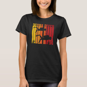Retro Scuba Diver dyvers dykning grafik 1 T Shirt