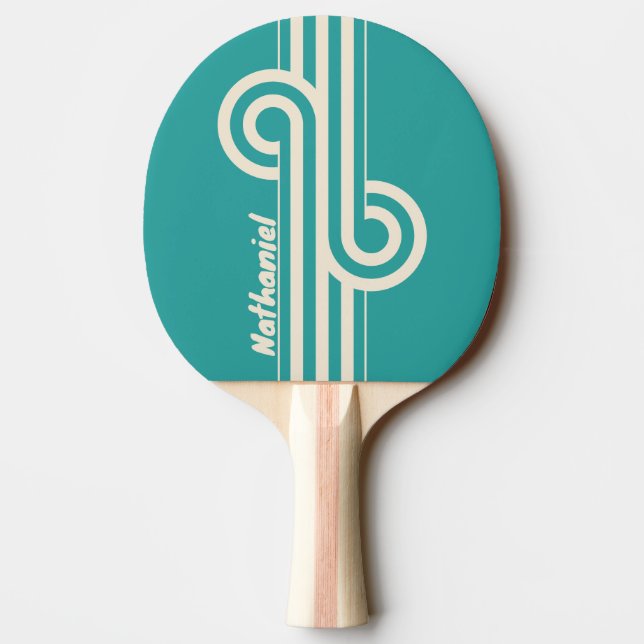 Retro Sea Breeze Dual Stripe Loop med namn Pingisracket (Baksidan)