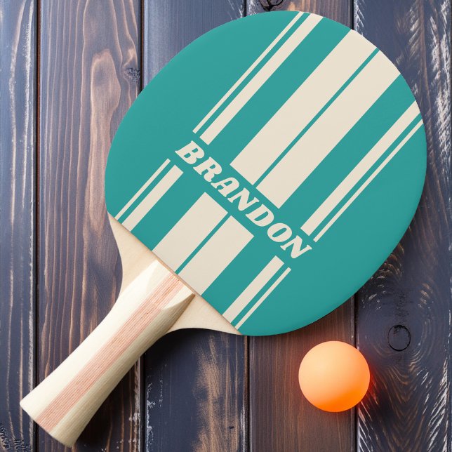 Retro Sea Breeze Dubbel Bräda Ränder med Namn Pingisracket (Skapare uppladdad)