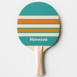 Retro Sea Breeze-känsla över randigt mönster med n Pingisracket