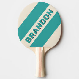 Retro Sea Breeze Tre Feta Ränder med Namn Pingisracket