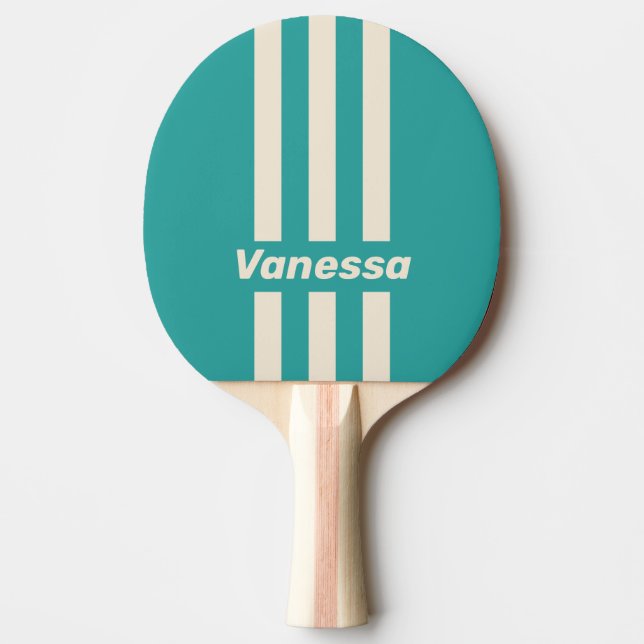 Retro Sea Breeze Tre Pin Streck med Namn Pingisracket (Framsidan)