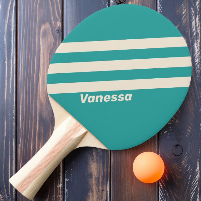 Retro Sea Breeze Tre Ränder med Namn Pingisracket (Skapare uppladdad)