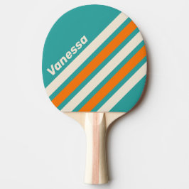 Retro Sea Breeze Vibe Snedrandig design med namn Pingisracket