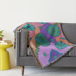 Retro Sea Garden Abstrakt Filt