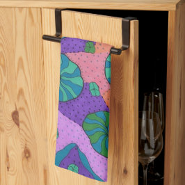 Retro Sea Garden Abstrakt   Kökshandduk