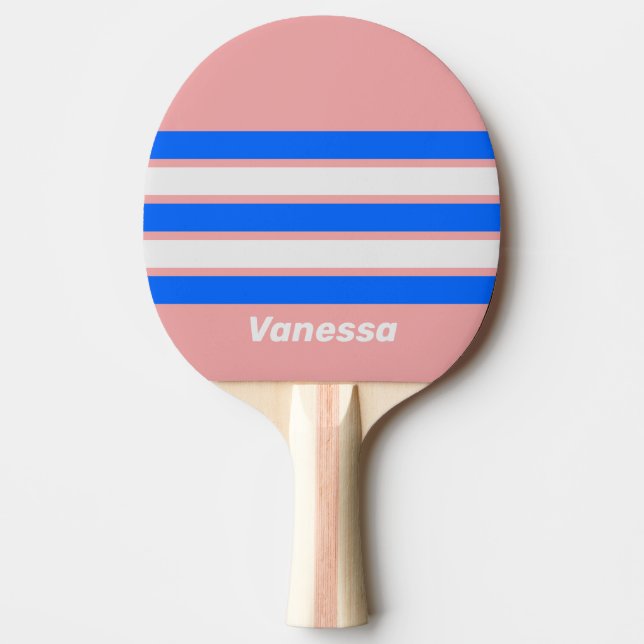 Retro Sea Kiss över randning med namn Pingisracket (Framsidan)