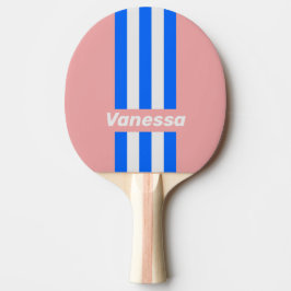 Retro Sea Kiss Pin Ränder med Namn Pingisracket