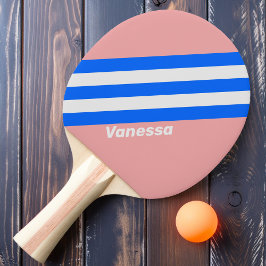 Retro Sea Kiss Ränder med namn Pingisracket