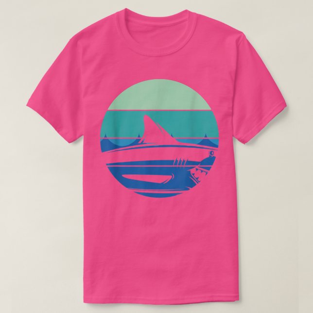 Retro Sea Monster Ocean Animals Predator Shark  T Shirt (Design framsida)