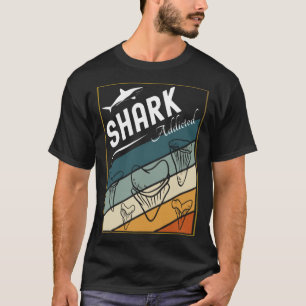 Retro Sea Shark Species Fish Shark Teeth Fossils T Shirt