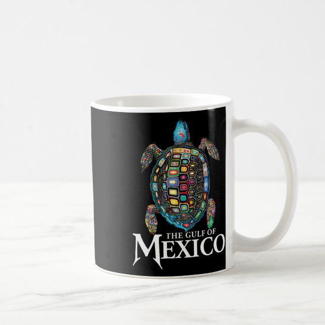 Retro Sea Turtle Bukt i Mexiko glömmer aldrig att  Kaffemugg (Höger)