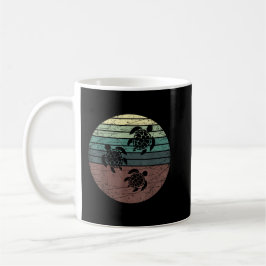 Retro Sea Turtle Kaffemugg