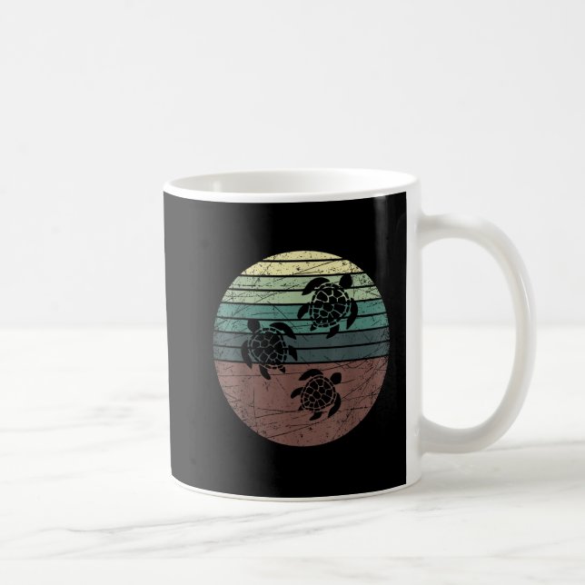 Retro Sea Turtle Kaffemugg (Höger)