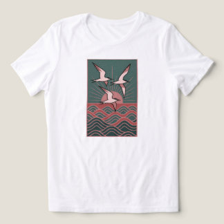 Retro Seabird - Ocean Sunrise Coastal | ENDAST VIT T Shirt