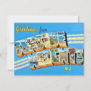 Retro Seaside Heights NJ vykort