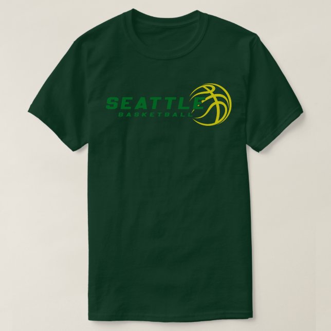 Retro Seattle Basketball Team 1 T Shirt (Design framsida)