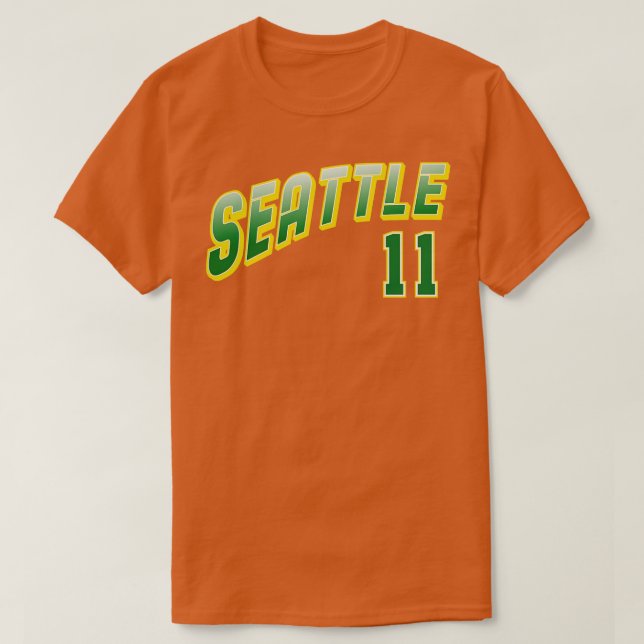 Retro Seattle nummer 11 1 T Shirt (Design framsida)