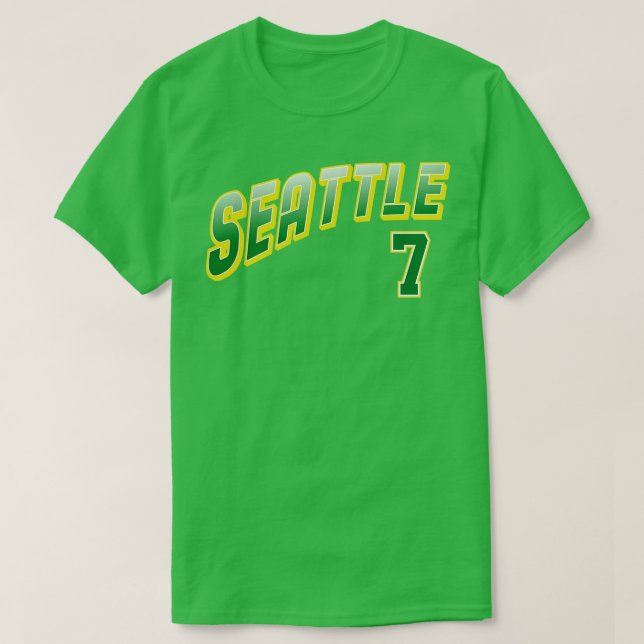 Retro Seattle nummer 7 1 T Shirt (Design framsida)