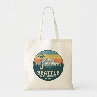 Retro Seattle Pacific Northwest Mt. Rainier Tygkasse