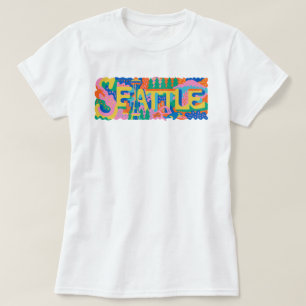 Retro Seattle Space Needle Mount Rainier Orca Val T Shirt
