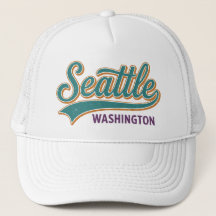 Retro Seattle Washington Vintage Typografi