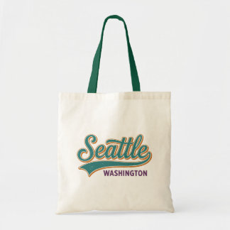 Retro Seattle Washington Vintage Typografi Tygkasse
