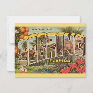 Retro Sebring Florida vykort