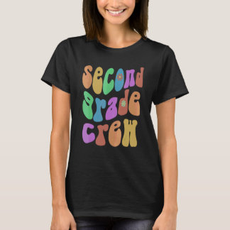 Retro Second Grade Crew Hej 2:a klass Rosa T Shirt