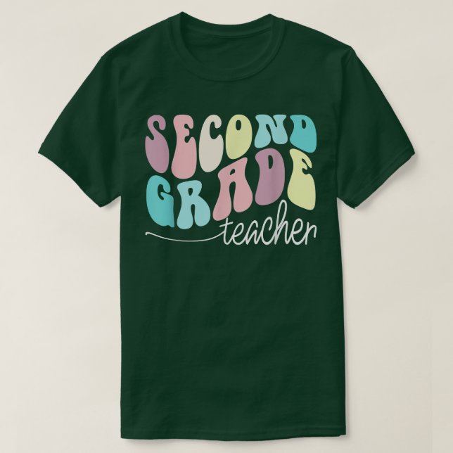 Retro Second Klass Lacher Brev 2:a Klass tillbaka  T Shirt (Design framsida)