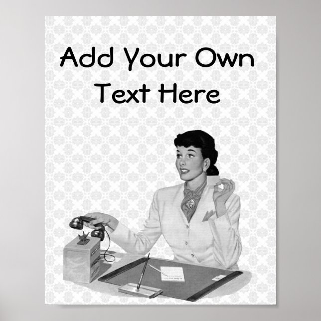 Retro Secretary Poster (Framsidan)