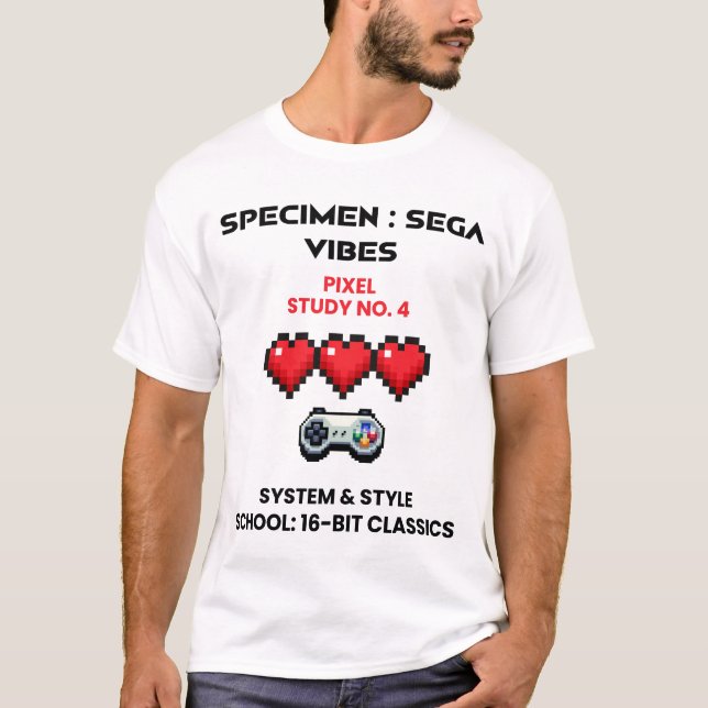 Retro Sega Vibes Pixel Study No. 4  T Shirt (Framsida)