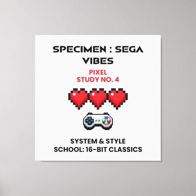 Retro Sega Vibes Pixelstudie Nr. 4 Canvastryck (Framsida)