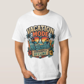 Retro Semesterläge Aktiverat För Närvarande Offlin T Shirt