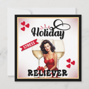 Retro Semesterstress Lindrare Pinup Julkort