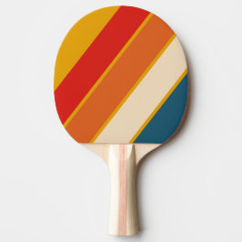 Retro Senap Djärvt Randigt Pingisracket