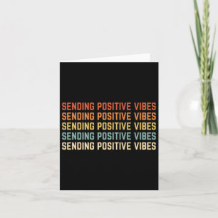 Retro Sending Positive Vibes Saking Self Care Ment Kort