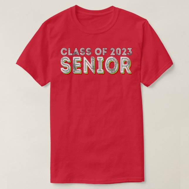 Retro Senior 2023 Graduation Class of 2023 Senior  T Shirt (Design framsida)