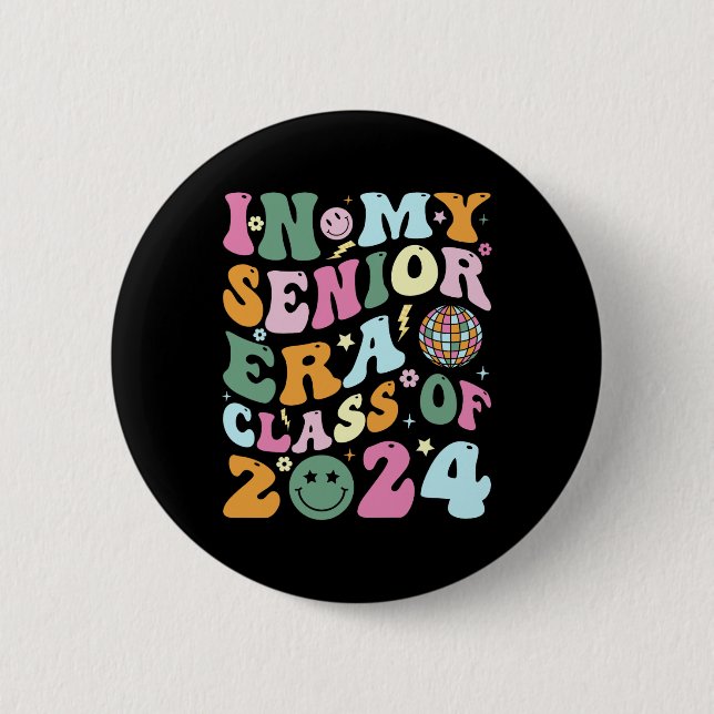 Retro Senior 2024 Class of 2024 Student in My Sen Knapp (Framsida)