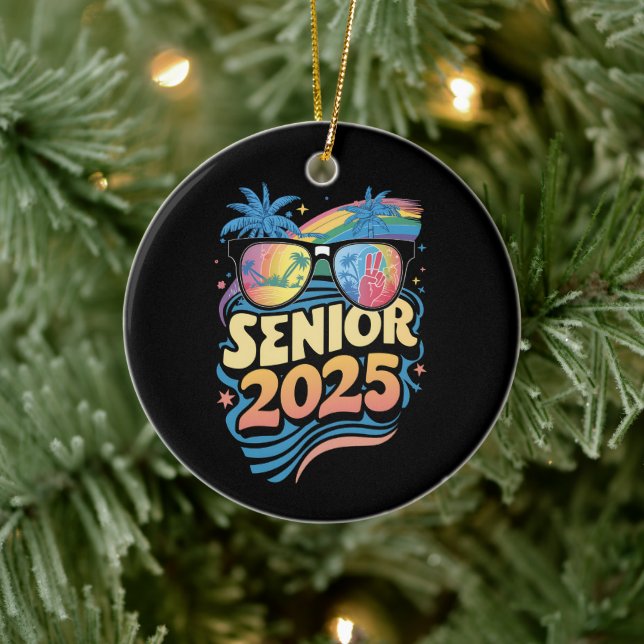 Retro Senior 2025 Klass 2025 Examen Julgransprydnad Keramik (Träd)